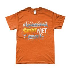 T-Shirt - Kindermisbruik Stopt Niet Vanzelf | Full Color bedrukte Kleding