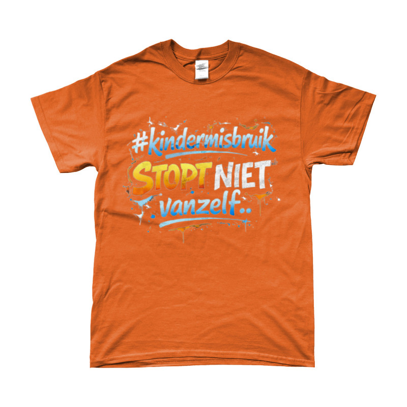 T-Shirt - Kindermisbruik Stopt Niet Vanzelf | Full Color bedrukte Kleding