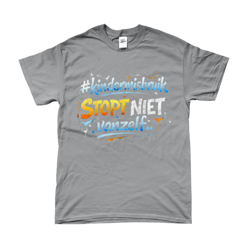 T-Shirt - Kindermisbruik Stopt Niet Vanzelf | Full Color bedrukte Kleding