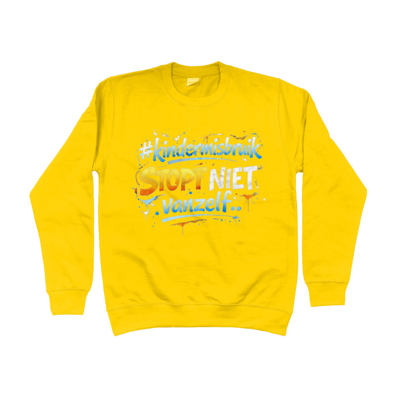 Sweater - Kindermisbruik Stopt Niet Vanzelf | Full Color bedrukte Kleding