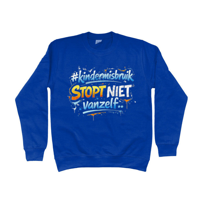 Sweater - Kindermisbruik Stopt Niet Vanzelf | Full Color bedrukte Kleding