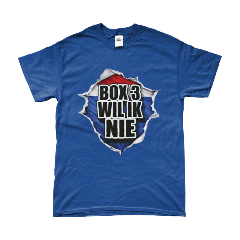 T-Shirt -  Box3 Wil Ik Nie | Full Color printed Clothing