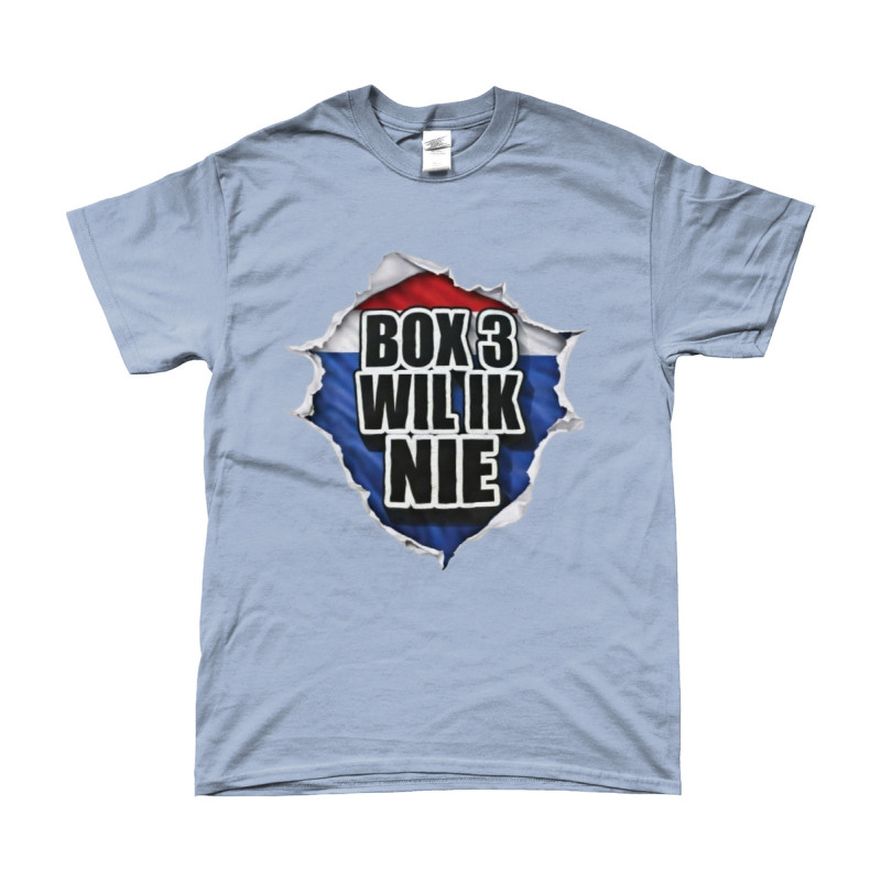 T-Shirt -  Box3 Wil Ik Nie | Full Color printed Clothing