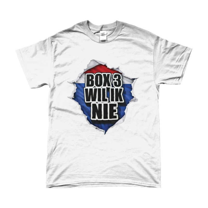 T-Shirt -  Box3 Wil Ik Nie | Full Color printed Clothing