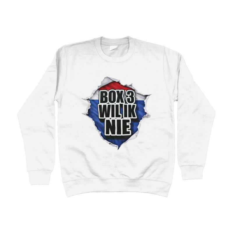 Sweater - Box3 Wil Ik Nie | Full Color bedrukte Kleding