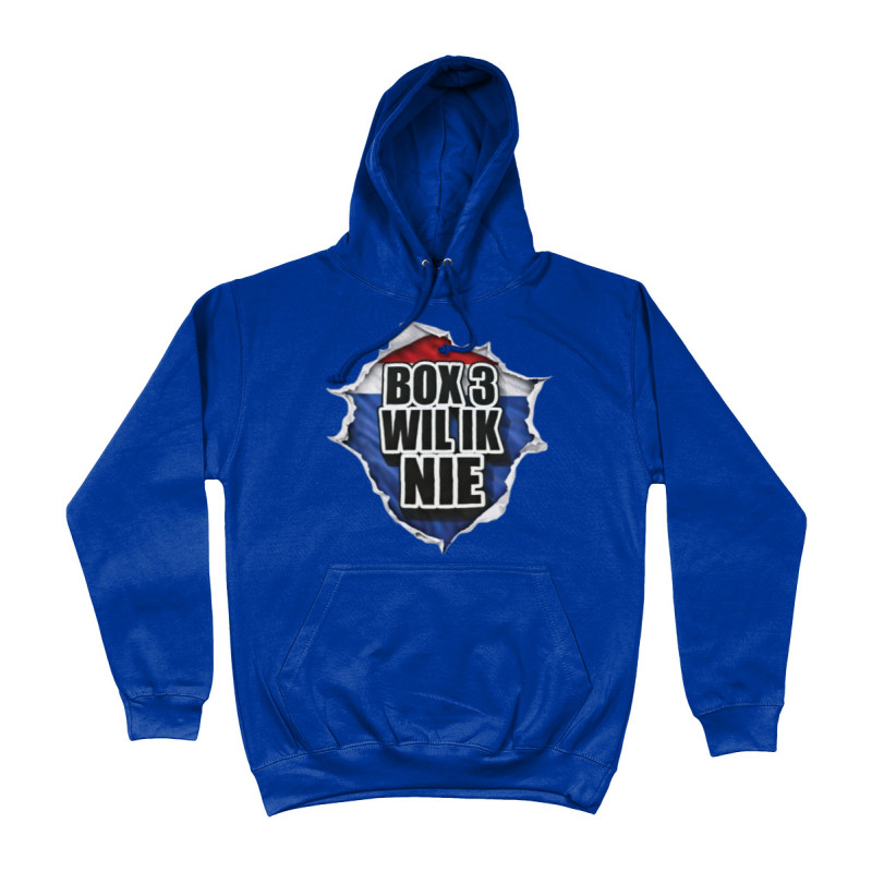 Hoodie - Box3 Wil Ik Nie | Full Color printed Hoodie