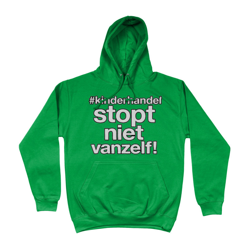 Hoodie - Kinderhandel Stopt Niet Vanzelf! | Full Color bedrukte Kleding