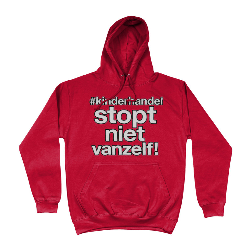 Hoodie - Kinderhandel Stopt Niet Vanzelf! | Full Color bedrukte Kleding