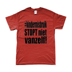 T-Shirt - Kindermisbruik Stopt Niet Vanzelf! (Child Abuse Doesn't Stop on Its Own)