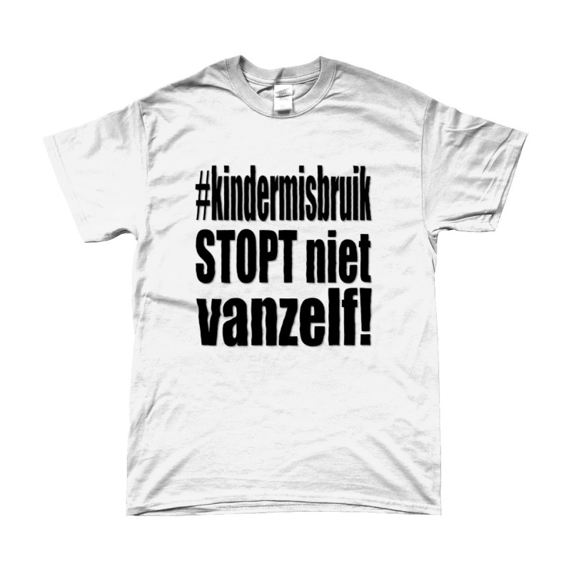 T-Shirt - Kindermisbruik Stopt Niet Vanzelf! | Full Color bedrukte Kleding