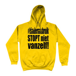 Hoodie - Kindermisbruik Stopt Niet Vanzelf! | Full Color bedrukte Kleding