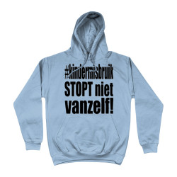 Hoodie - Kindermisbruik Stopt Niet Vanzelf! (Child Abuse Doesn't Stop on Its Own) | Full Color printed Clothing