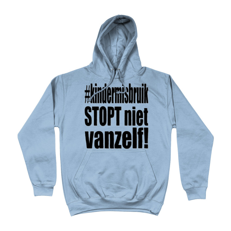 Hoodie - Kindermisbruik Stopt Niet Vanzelf! (Child Abuse Doesn't Stop on Its Own) | Full Color printed Clothing