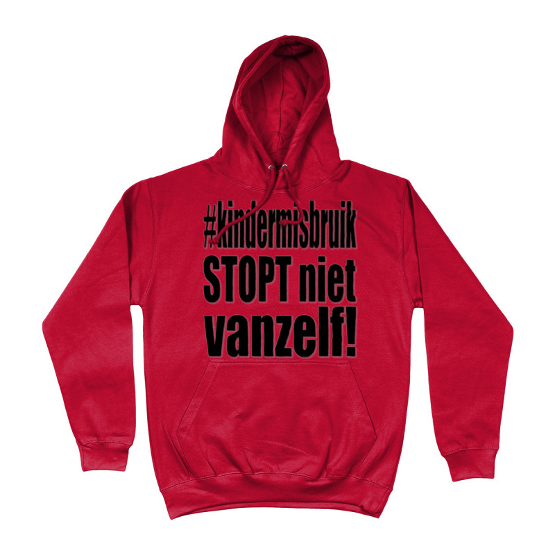 Hoodie - Kindermisbruik Stopt Niet Vanzelf! | Full Color bedrukte Kleding