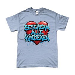 T-Shirt - Bescherm Alle Kinderen | Full Color bedrukte Kleding