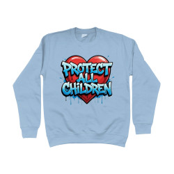 Sweat Shirt - Protect All Children| Full Color printed Clothing