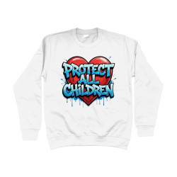 Sweat Shirt - Protect All Children| Full Color printed Clothing