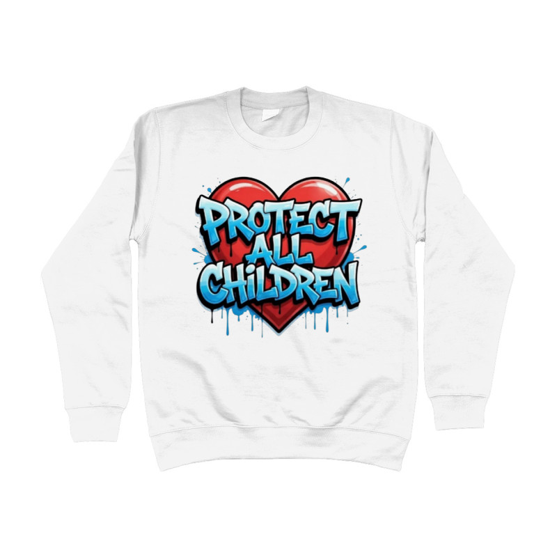 Sweat Shirt - Protect All Children| Full Color printed Clothing