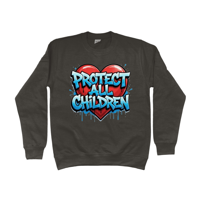 Sweat Shirt - Protect All Children| Full Color printed Clothing