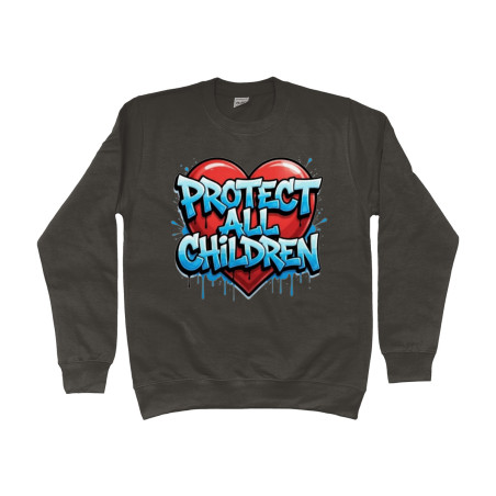 Sweat Shirt - Protect All Children| Full Color printed Clothing