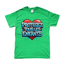 T-Shirt - Protéger Tous Les Enfants | Full Color bedrukte Kleding