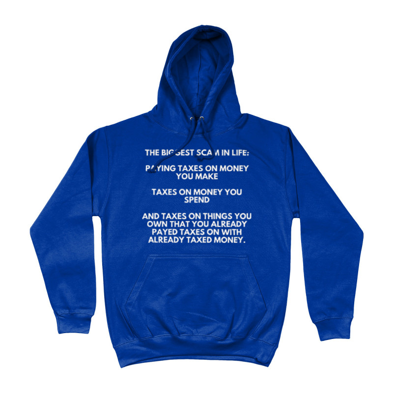 Hoodie - The Biggest Scam in Life | Full Color bedrukte Kleding