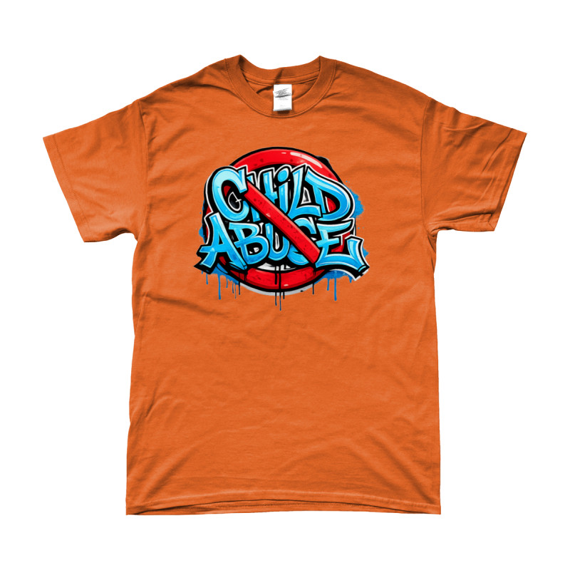 T-Shirt - Stop Child Abuse | Full Color bedrukte Kleding