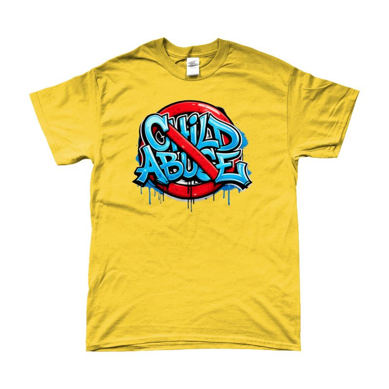 T-Shirt - Stop Child Abuse | Full Color bedrukte Kleding
