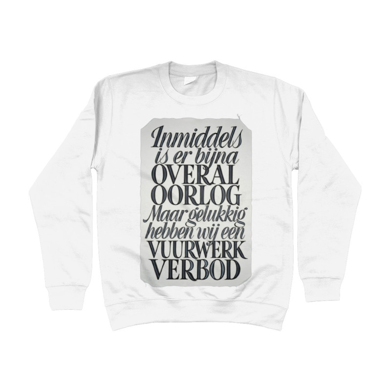 Sweater - Vuurwerk Verbod | Full Color bedrukte Kleding