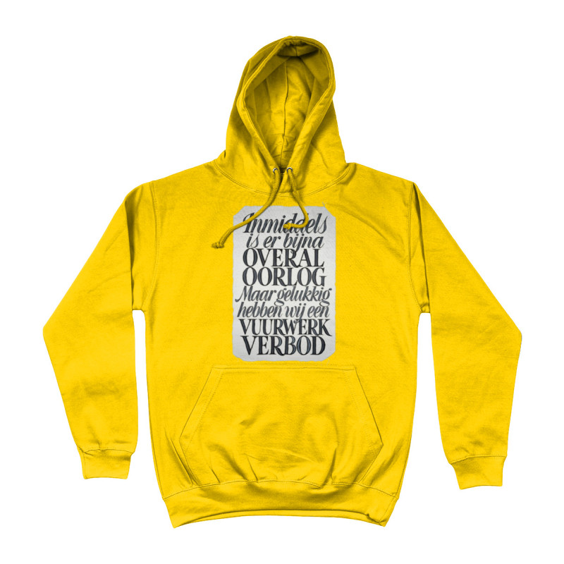 Hoodie - Vuurwerk Verbod | Full Color bedrukte Kleding