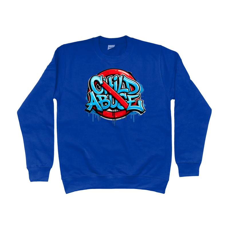 Sweat Shirt - Stop Child Abuse | Full Color printed Clothing