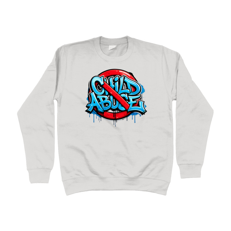 Sweat Shirt - Stop Child Abuse | Full Color printed Clothing