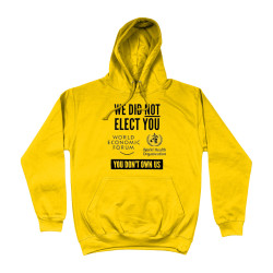 Hoodie - We Did Not Elect You WEF WHO | Full Color bedrukte Kleding