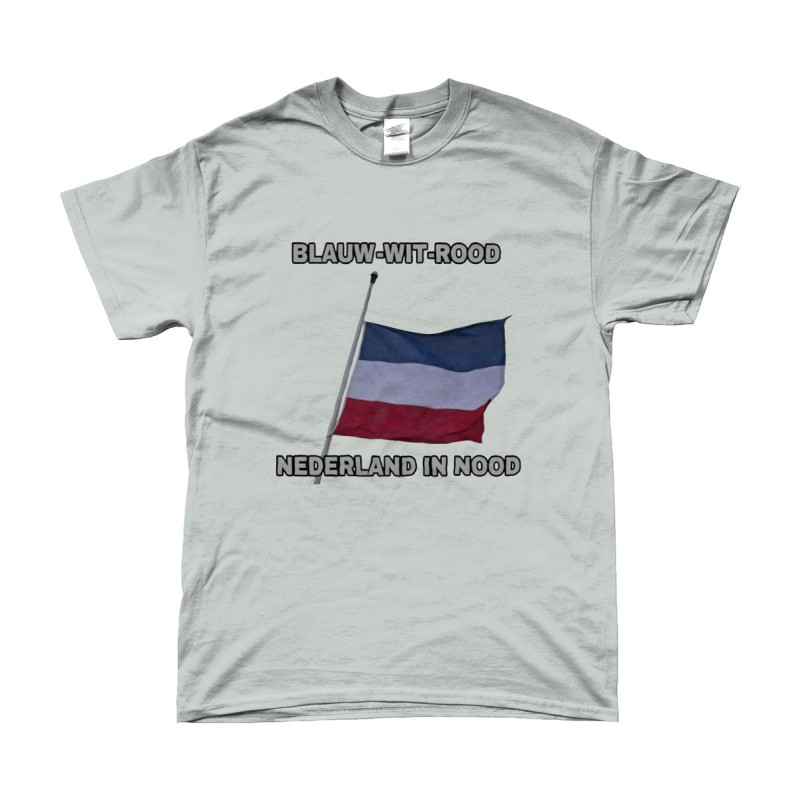 T-Shirt - Blauw Wit Rood Nederland in Nood | Full Color bedrukte Kleding