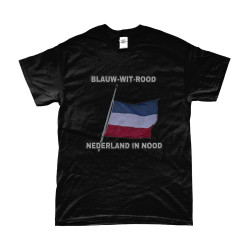 T-Shirt - Blauw Wit Rood Nederland in Nood | Full Color bedrukte Kleding