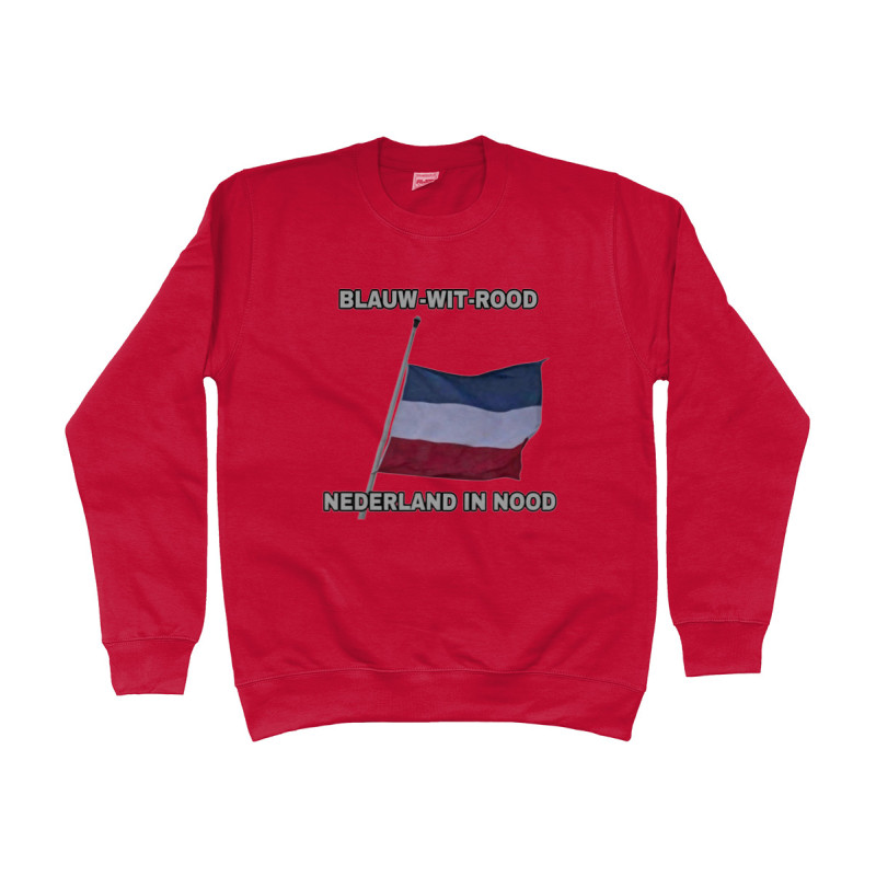 Sweater - Blauw Wit Rood Nederland in Nood | Full Color bedrukte Kleding