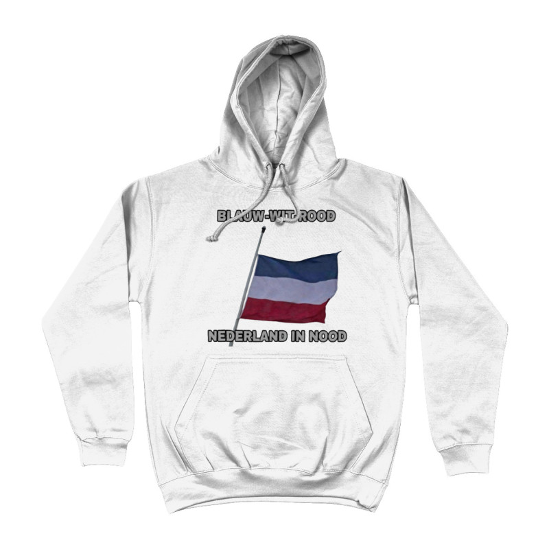 Hoodie - Blauw Wit Rood Nederland in Nood | Full Color printed Clothing