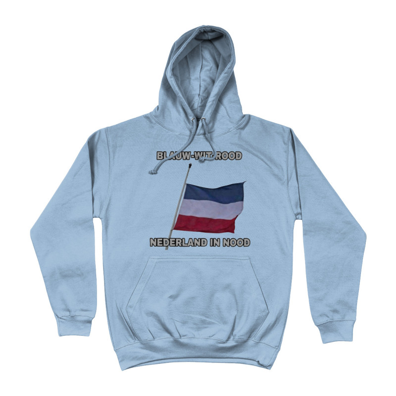 Hoodie - Blauw Wit Rood Nederland in Nood | Full Color printed Clothing