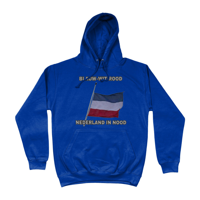Hoodie - Blauw Wit Rood Nederland in Nood | Full Color printed Clothing