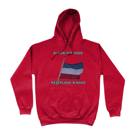 Hoodie - Blauw Wit Rood Nederland in Nood | Full Color printed Clothing