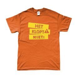 T-Shirt - Het Klopt Niet | Full Color bedrukte Kleding