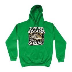Hoodie - Zonder Vissers Geen Vis | Full Color bedrukte Kleding