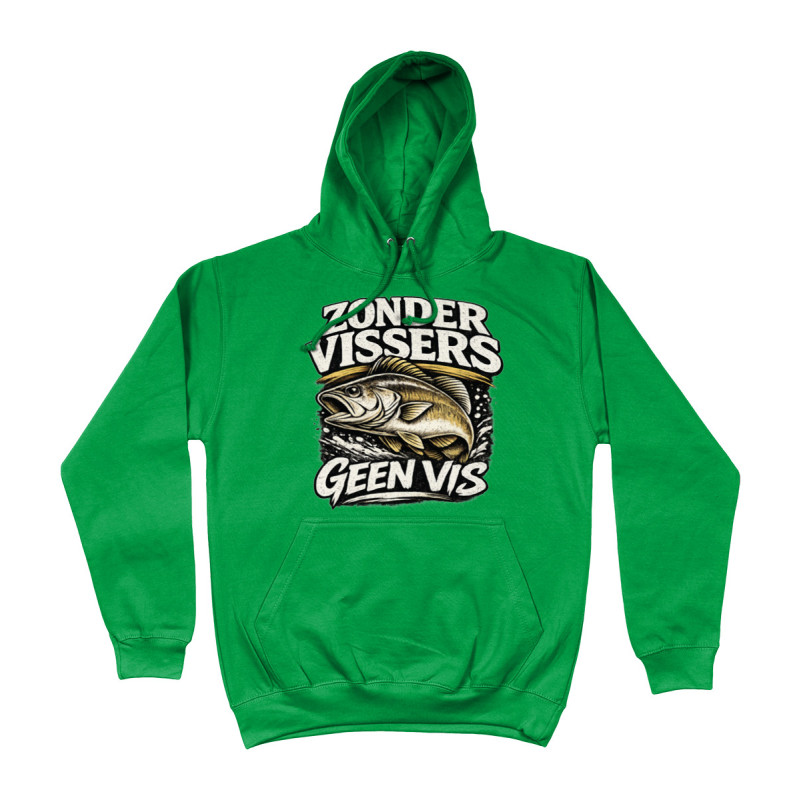 Hoodie - Zonder Vissers Geen Vis | Full Color bedrukte Kleding