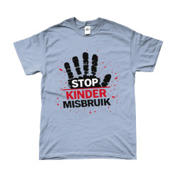 T-Shirt - Stop Kinder Misbruik | Full Color printed Clothing