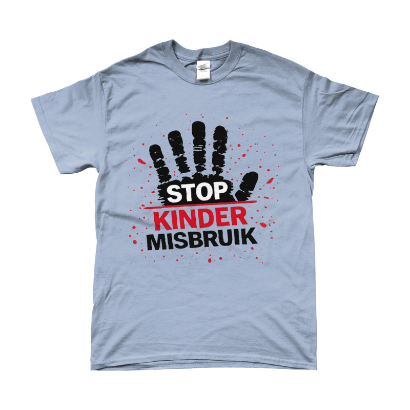 T-Shirt - Stop Kinder Misbruik | Full Color printed Clothing