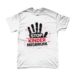 T-Shirt - Stop Kinder Misbruik | Full Color bedrukte Kleding