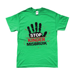 T-Shirt - Stop Kinder Misbruik | Full Color bedrukte Kleding