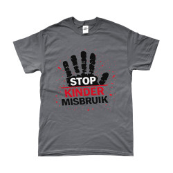 T-Shirt - Stop Kinder Misbruik | Full Color bedrukte Kleding