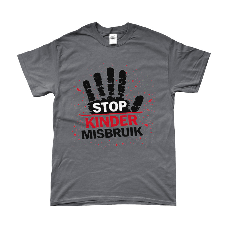 T-Shirt - Stop Kinder Misbruik | Full Color bedrukte Kleding