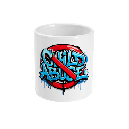 Ceramic Mug - Stop Child Abuse | Full Color printed Clothing